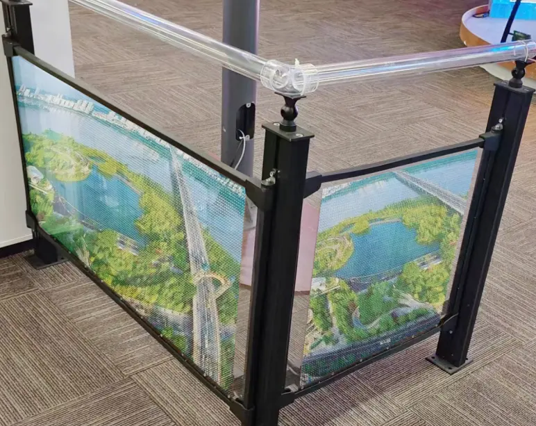 Transparent film LED guardrail screen
